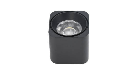 Black surface-mounted downlight body
